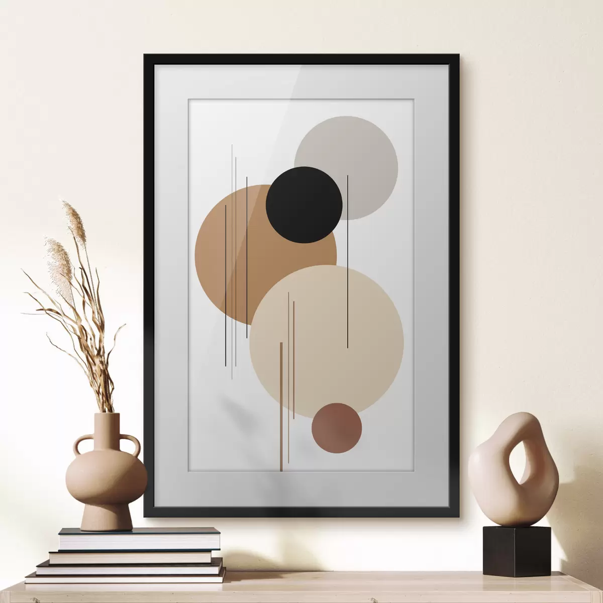 Plakat Abstrakcyjna kompozycja geometryczna f46351