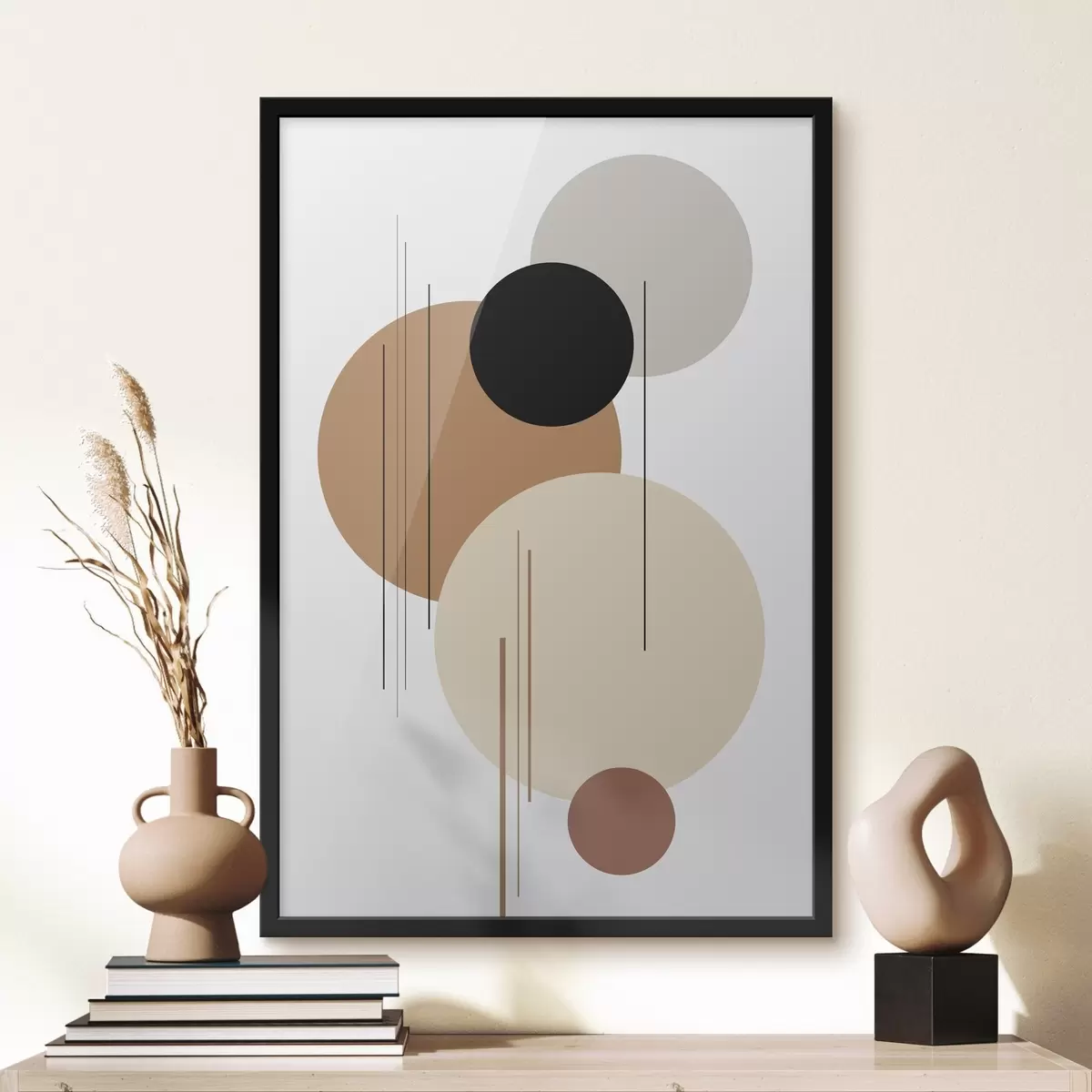 Plakat Abstrakcyjna kompozycja geometryczna f46351