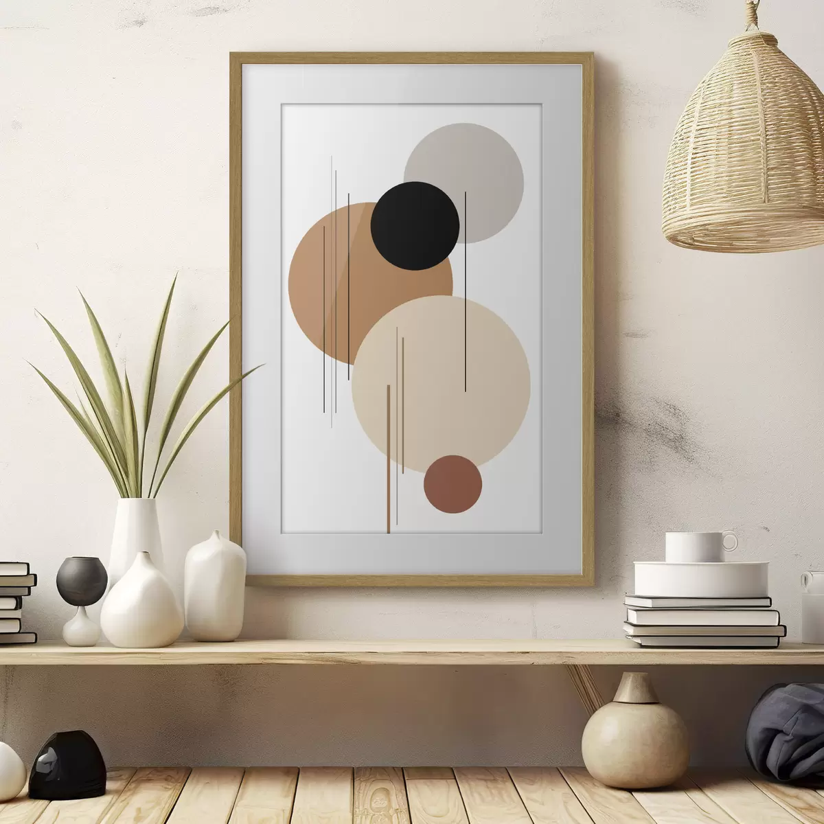 Plakat Abstrakcyjna kompozycja geometryczna f46351