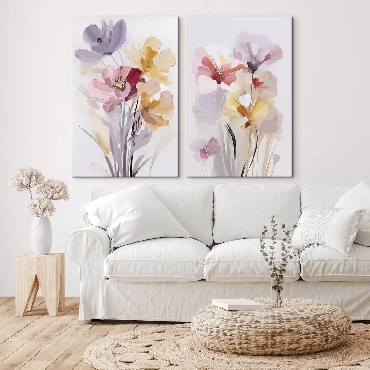 Obraz Abstrakcyjny bukiet kwiatów m00910