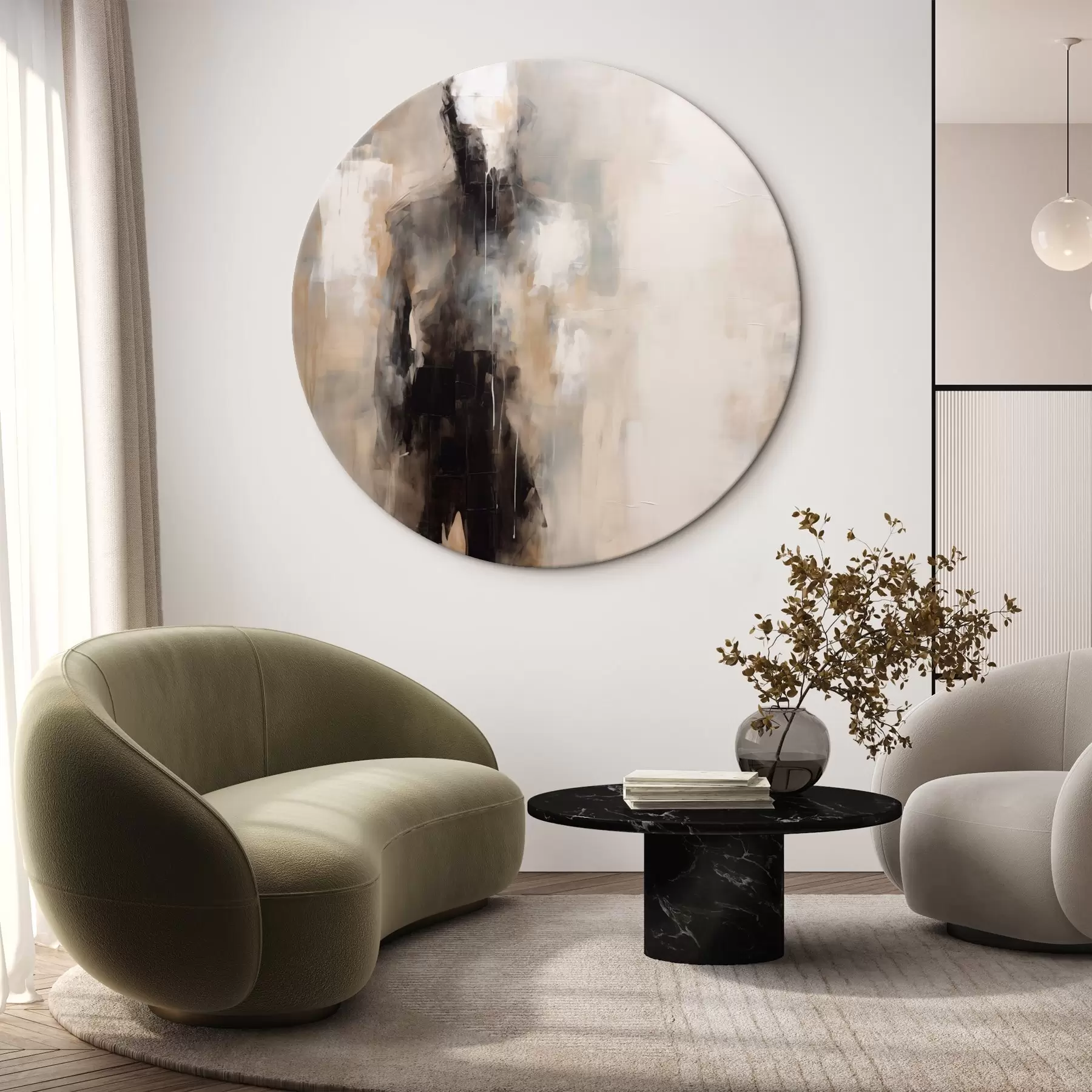 Obraz Abstrakcyjna postać ludzka w cieniu r46360