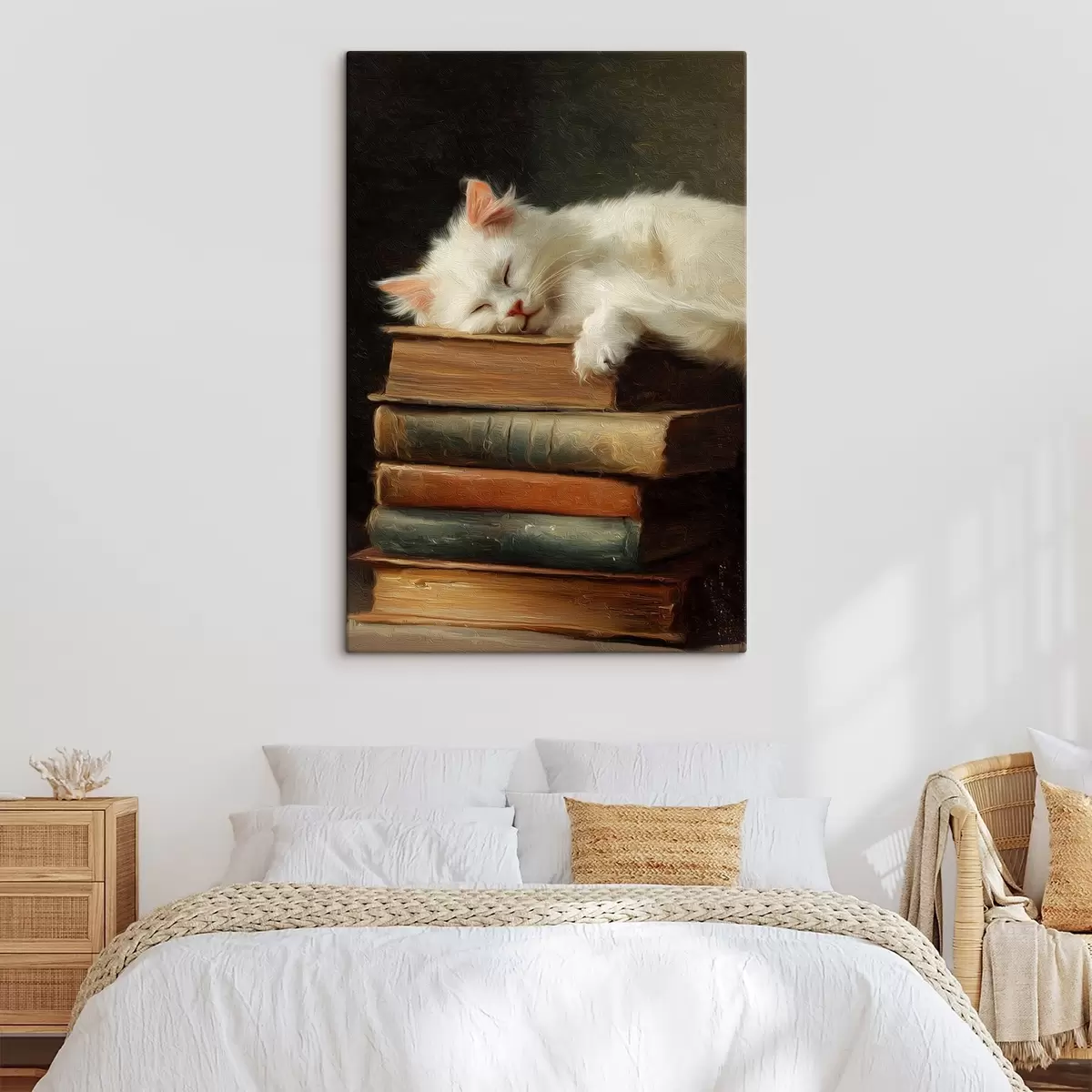 Obraz Kot na książkach s46429