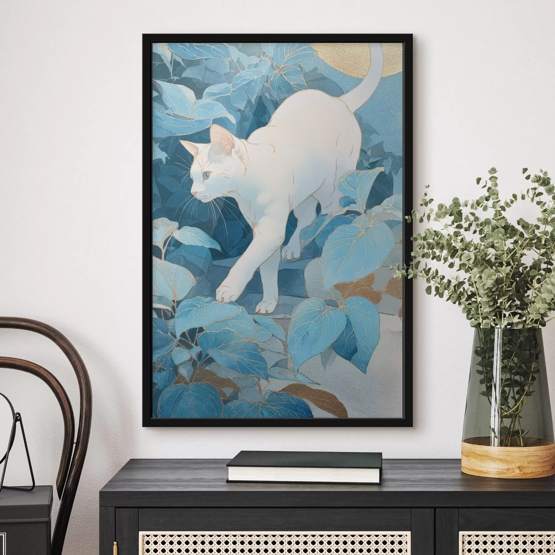 Fototapeta Kot wśród liści f46362