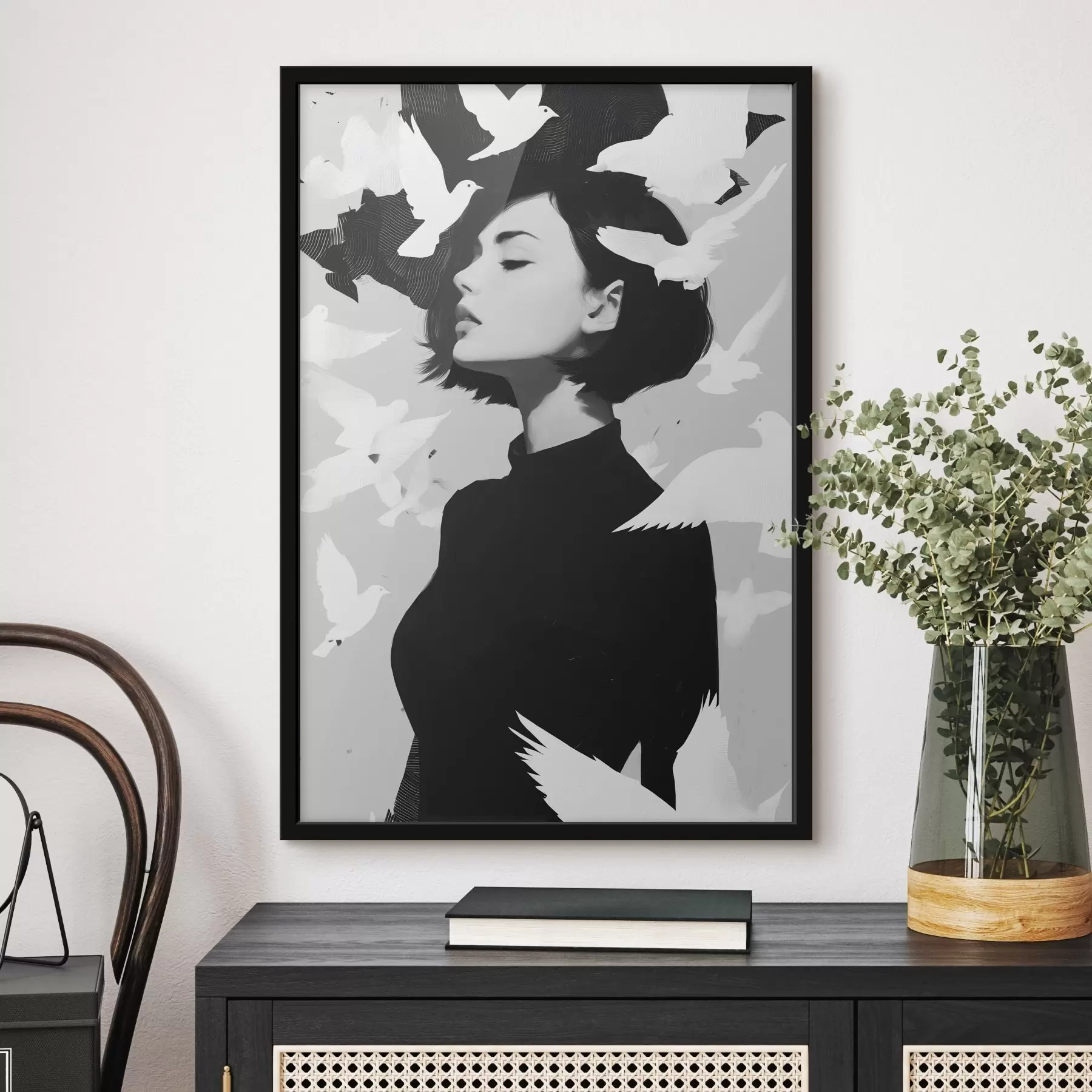 Fototapeta Dziewczyna z ptakami f46369