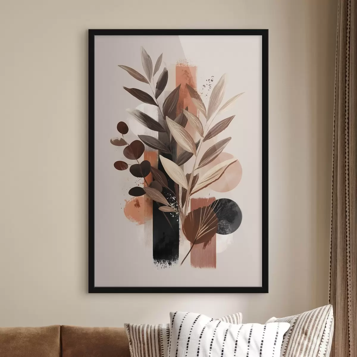 Plakat Streszczenie Liście f46376