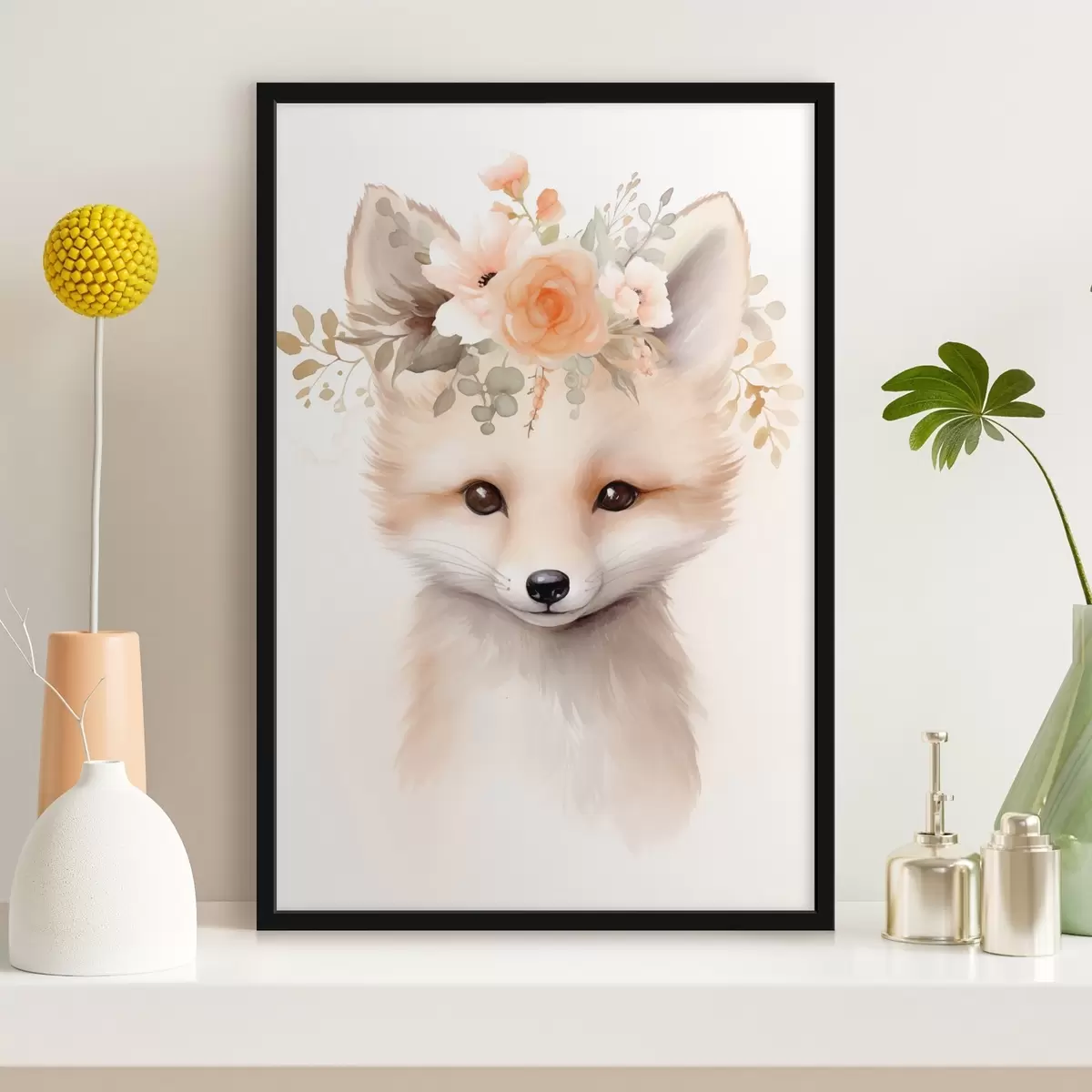 Plakat Lis z kwiatami f46381