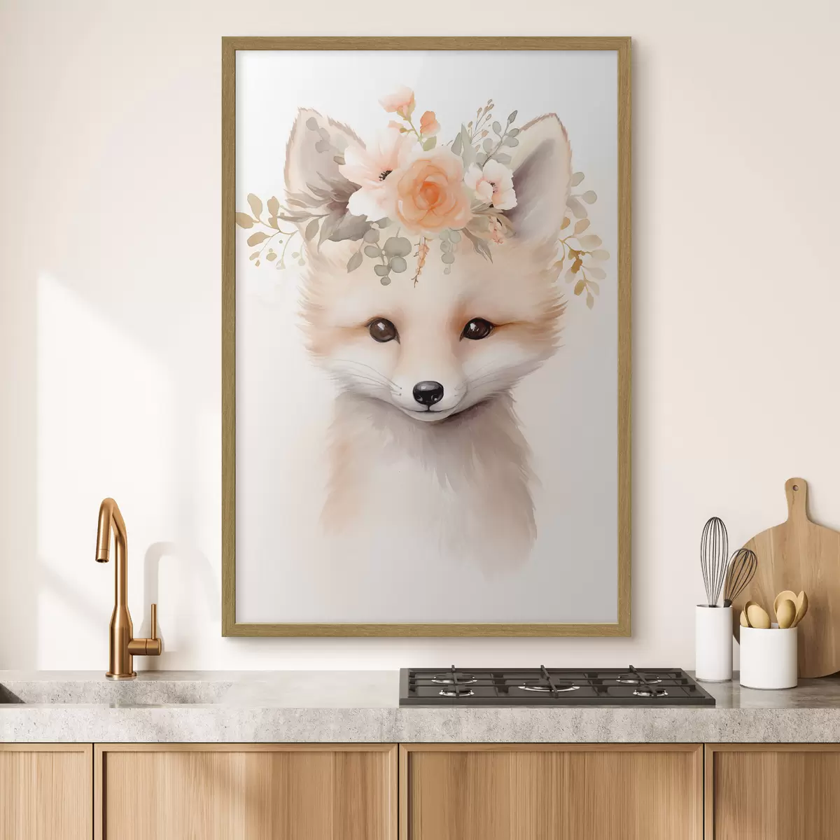 Plakat Lis z kwiatami f46381