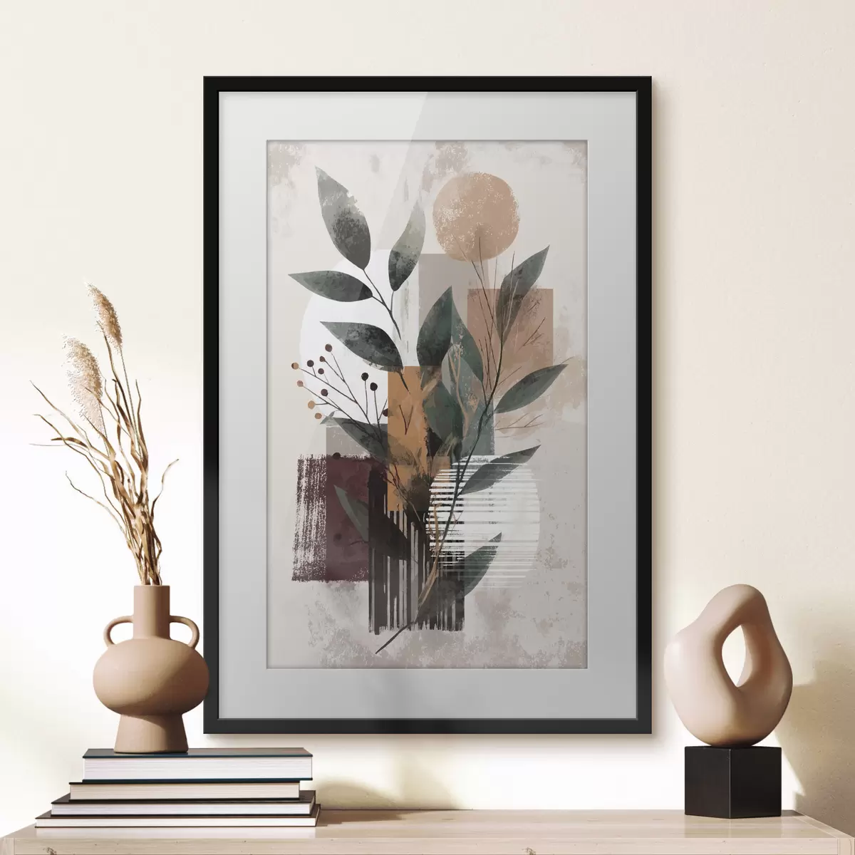 Plakat Abstrakcja liścia f46393