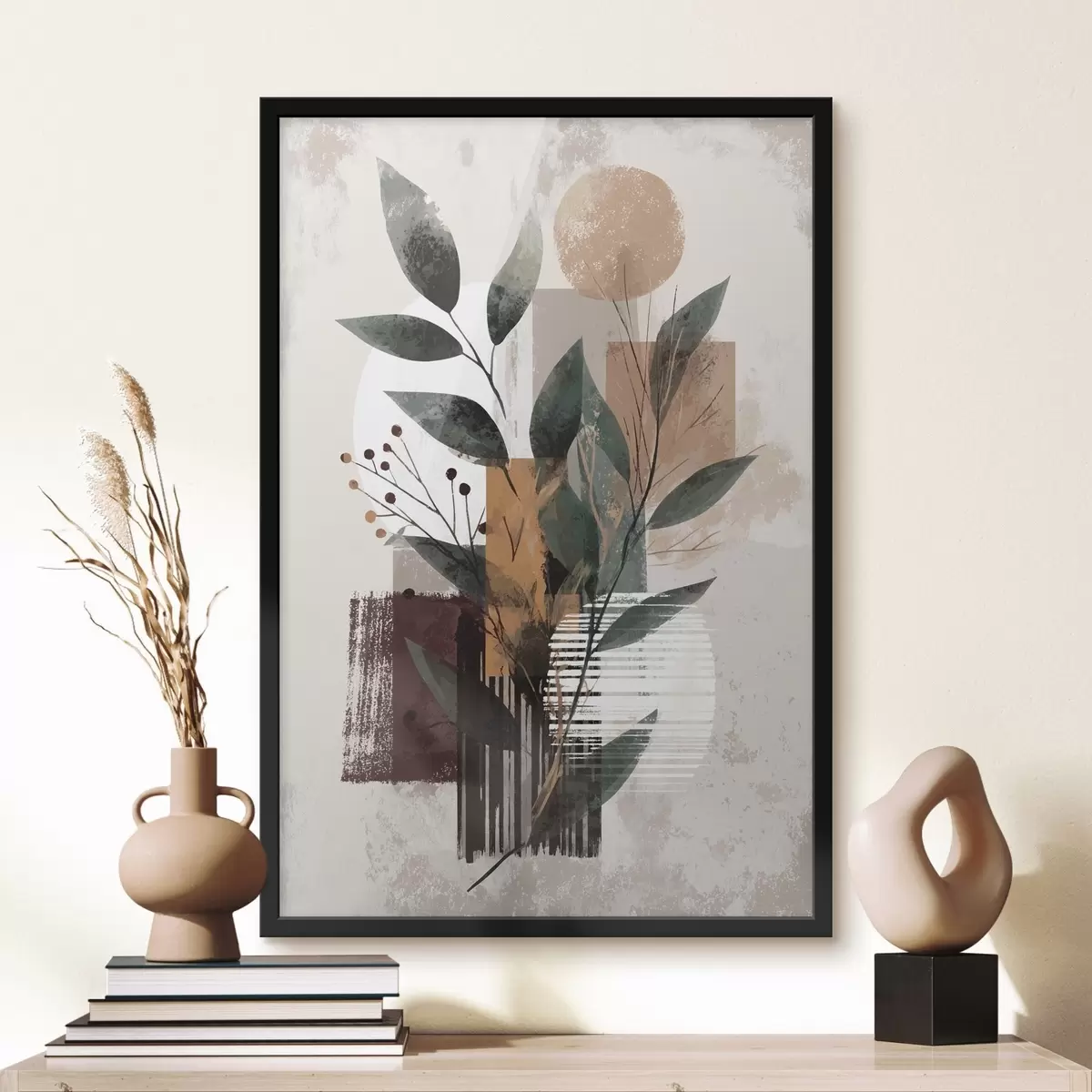 Plakat Abstrakcja liścia f46393