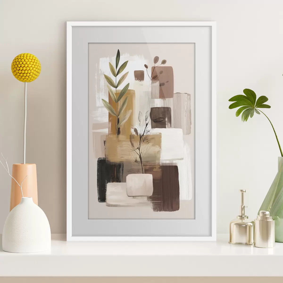 Plakat Abstrakcja liścia f46394