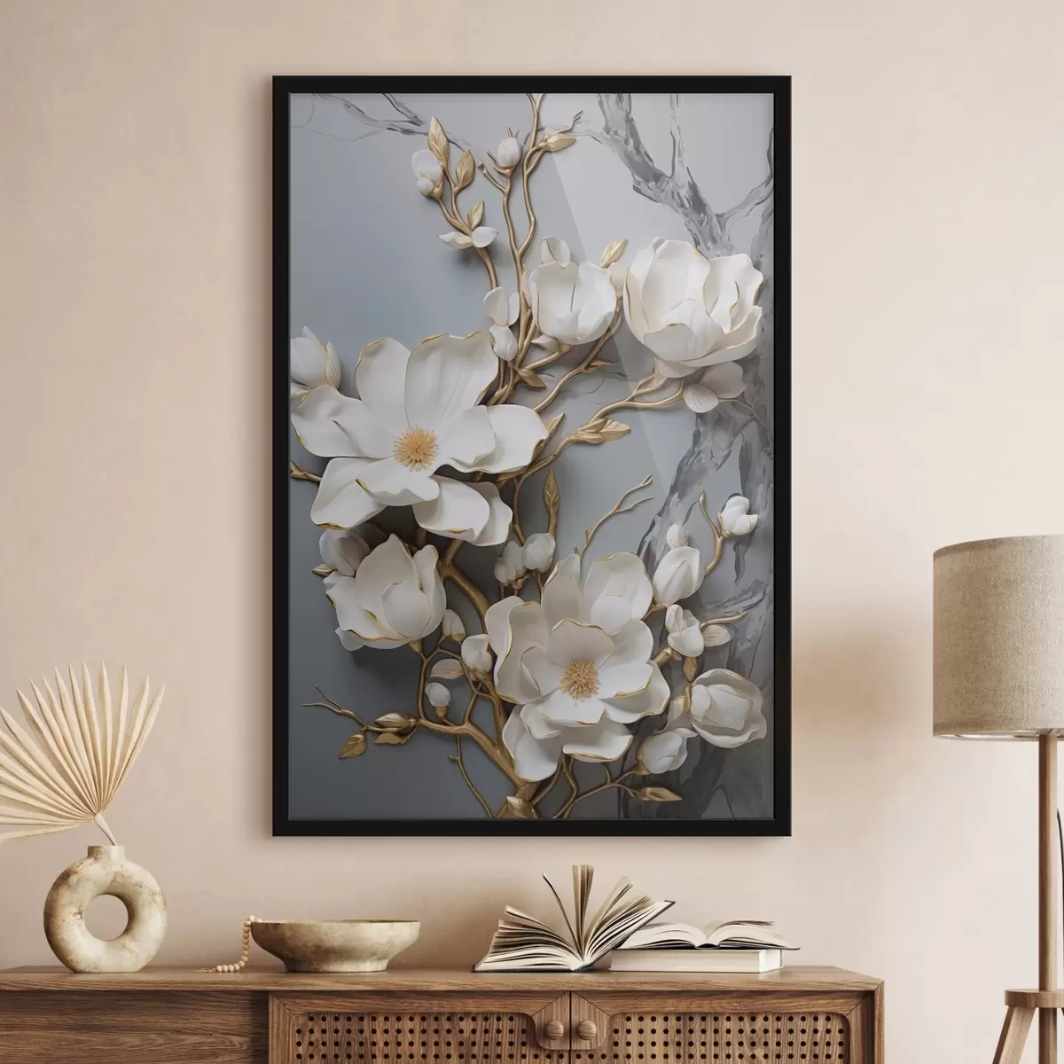 Plakat Abstrakcyjne kwiaty f46401