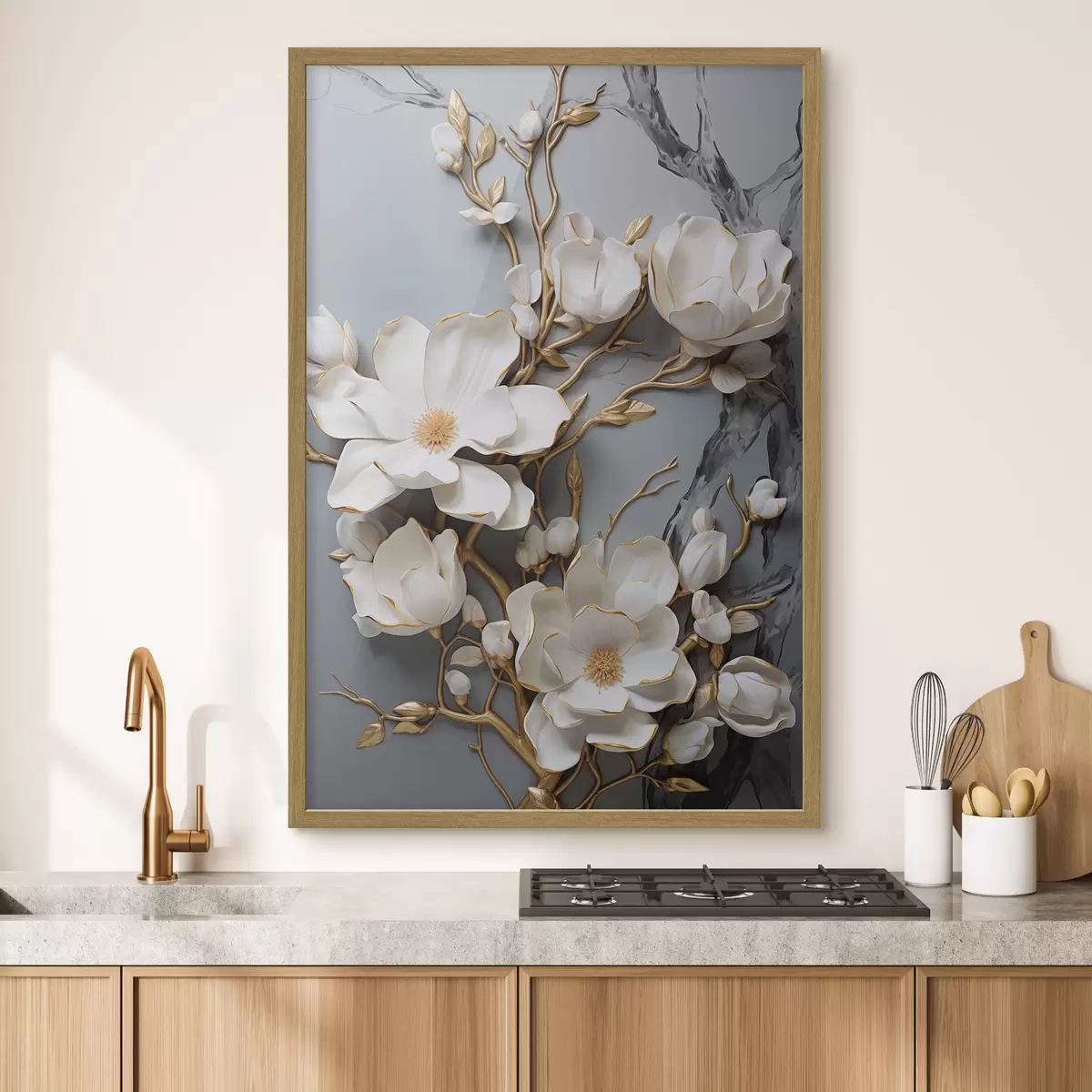 Plakat Abstrakcyjne kwiaty f46401
