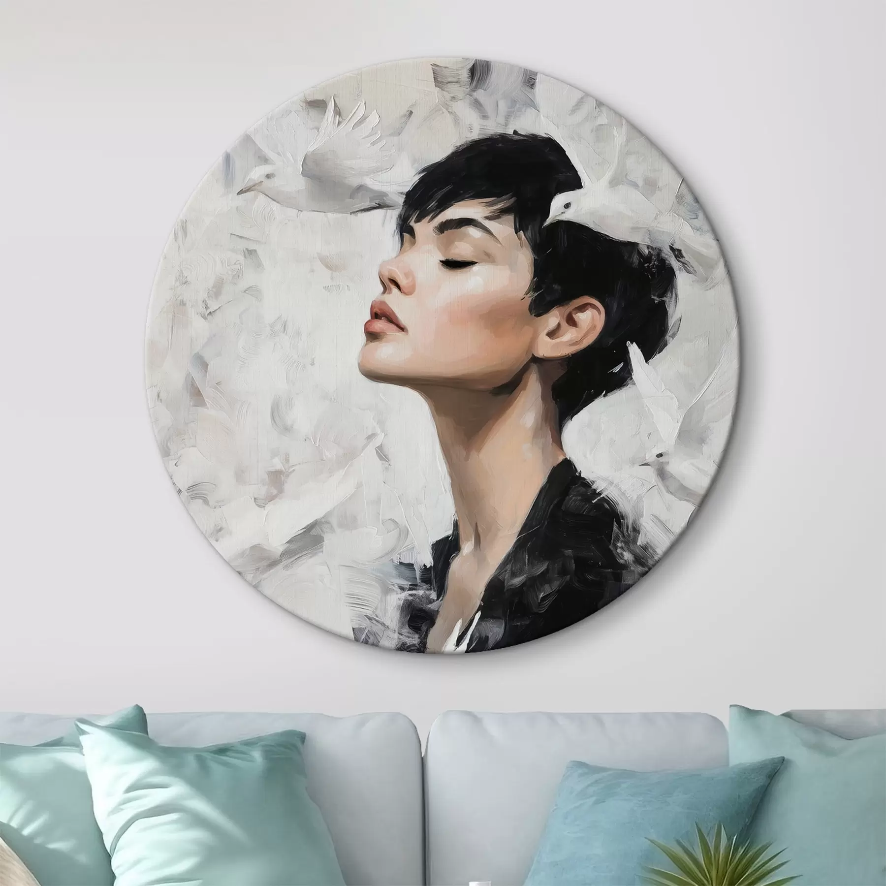 Obraz Dziewczyna i ptaki r46365