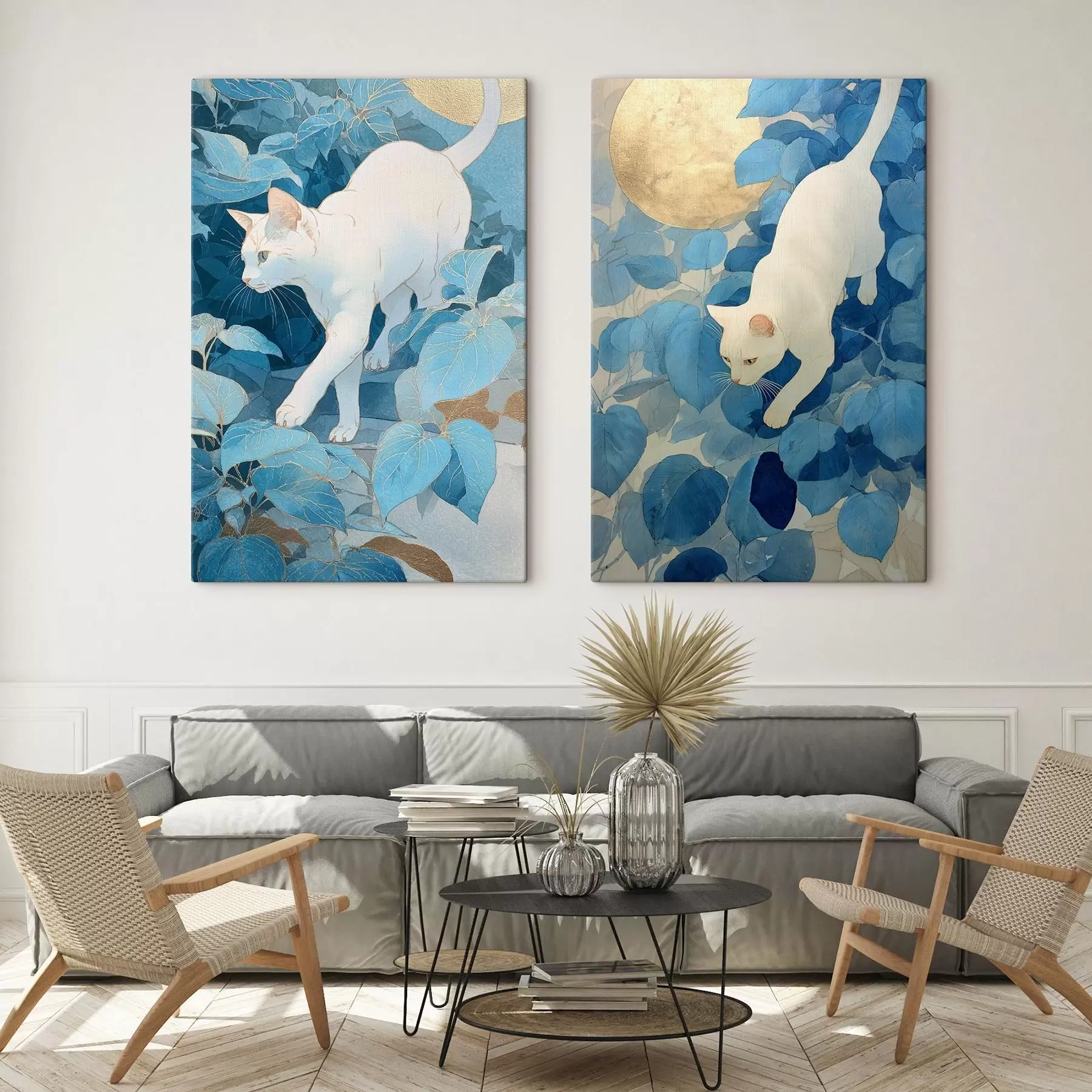 Obraz Biały kot m00924