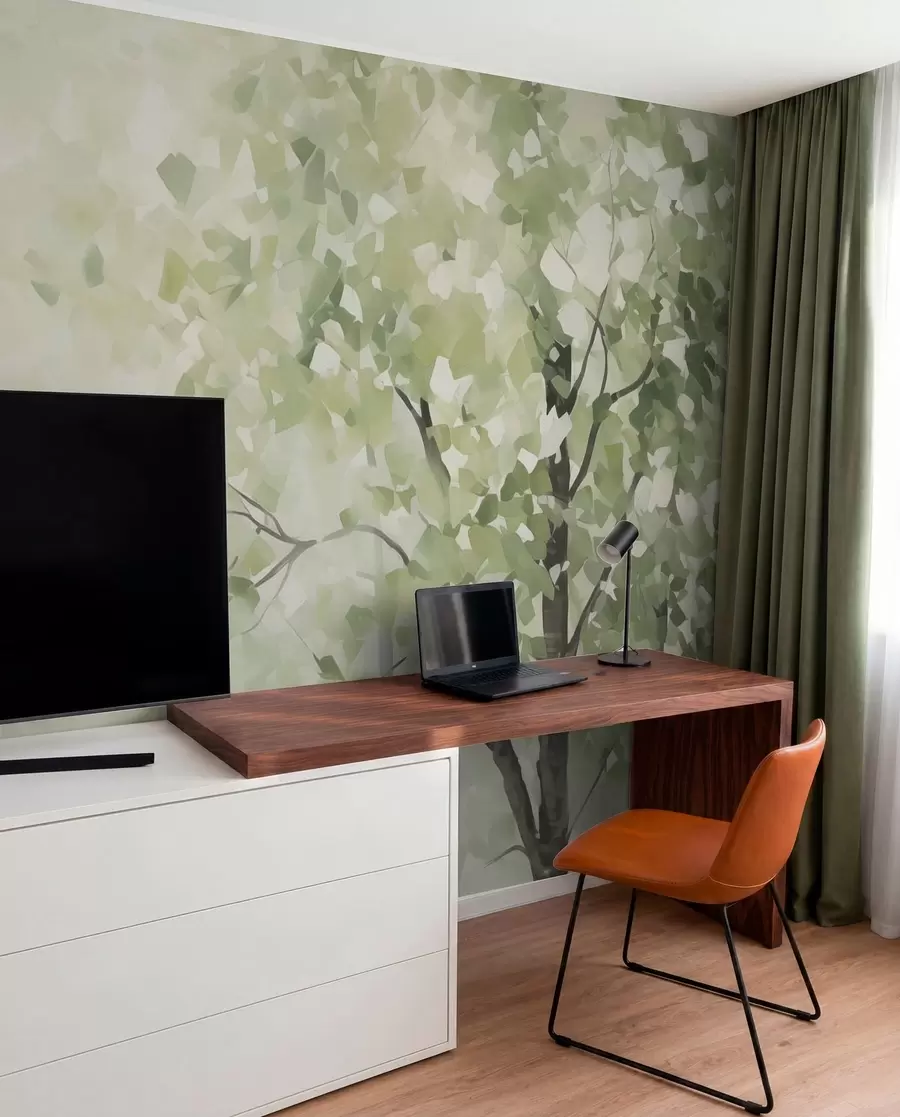 Fototapeta Abstrakcyjne drzewa imitujące malarstwo w04781