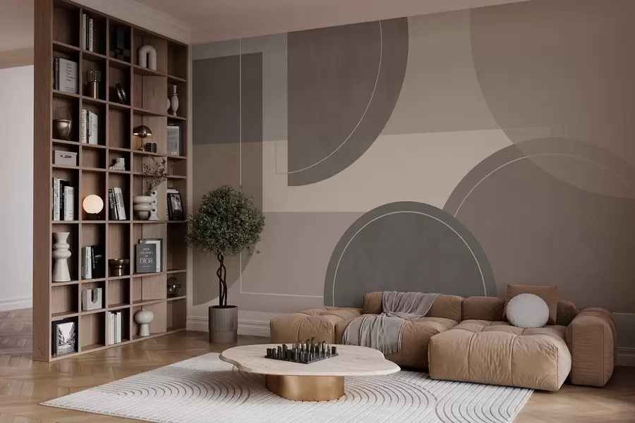 Fototapeta nowoczesna geometria w naturalnych kolorach w04811