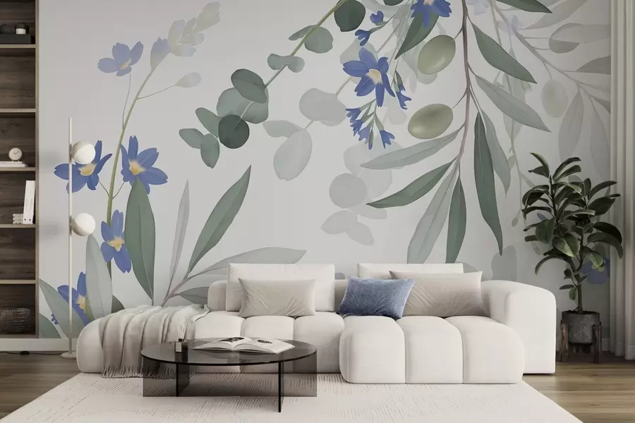 Fototapeta Gałęzie i kwiaty eukaliptusa w04821