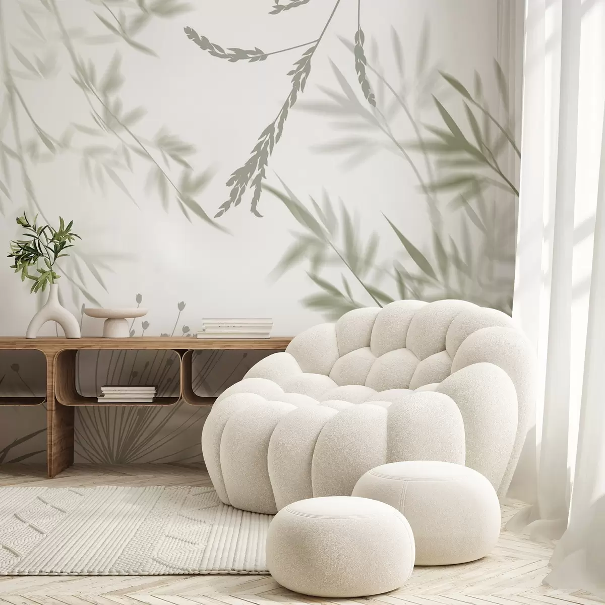 Fototapeta Sylwetki liści w04850