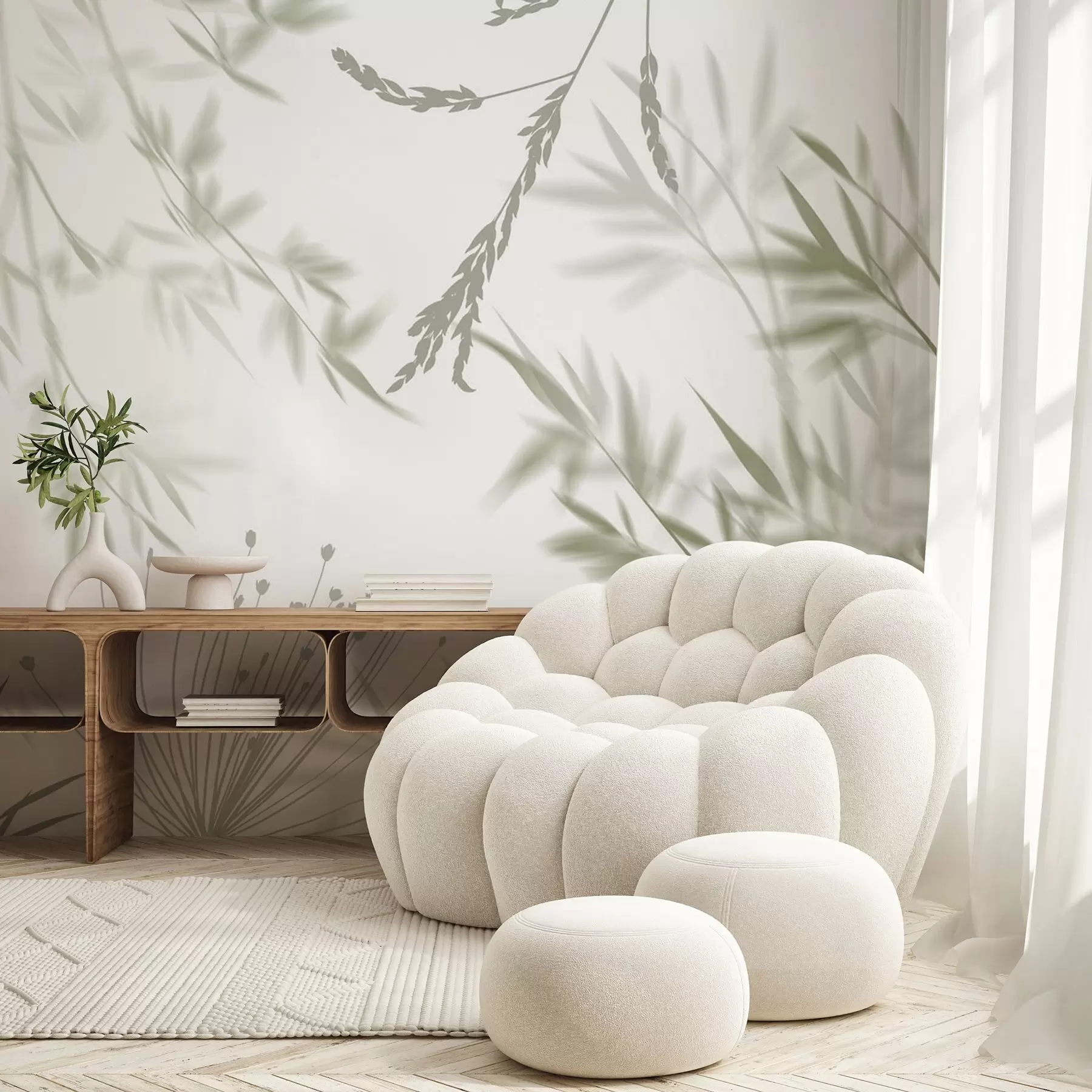 Fototapeta Sylwetki liści w04850