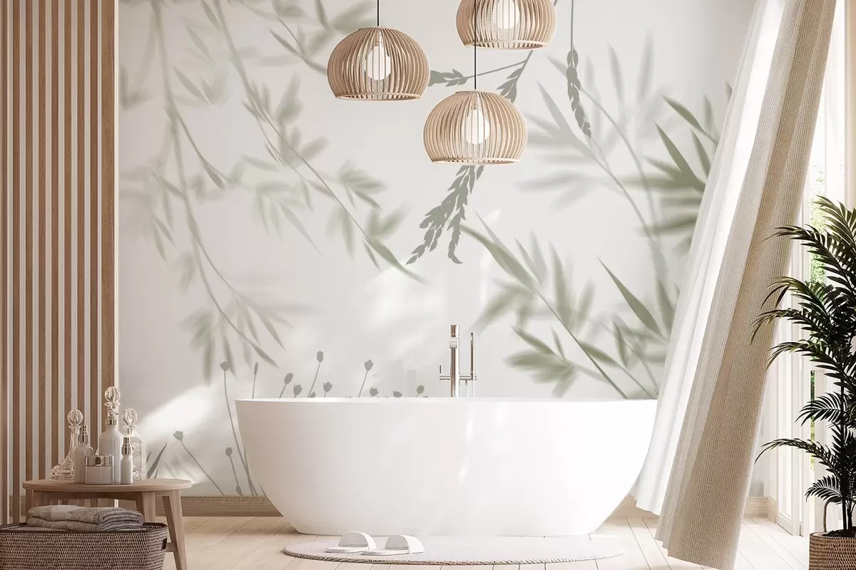 Fototapeta Sylwetki liści w04850