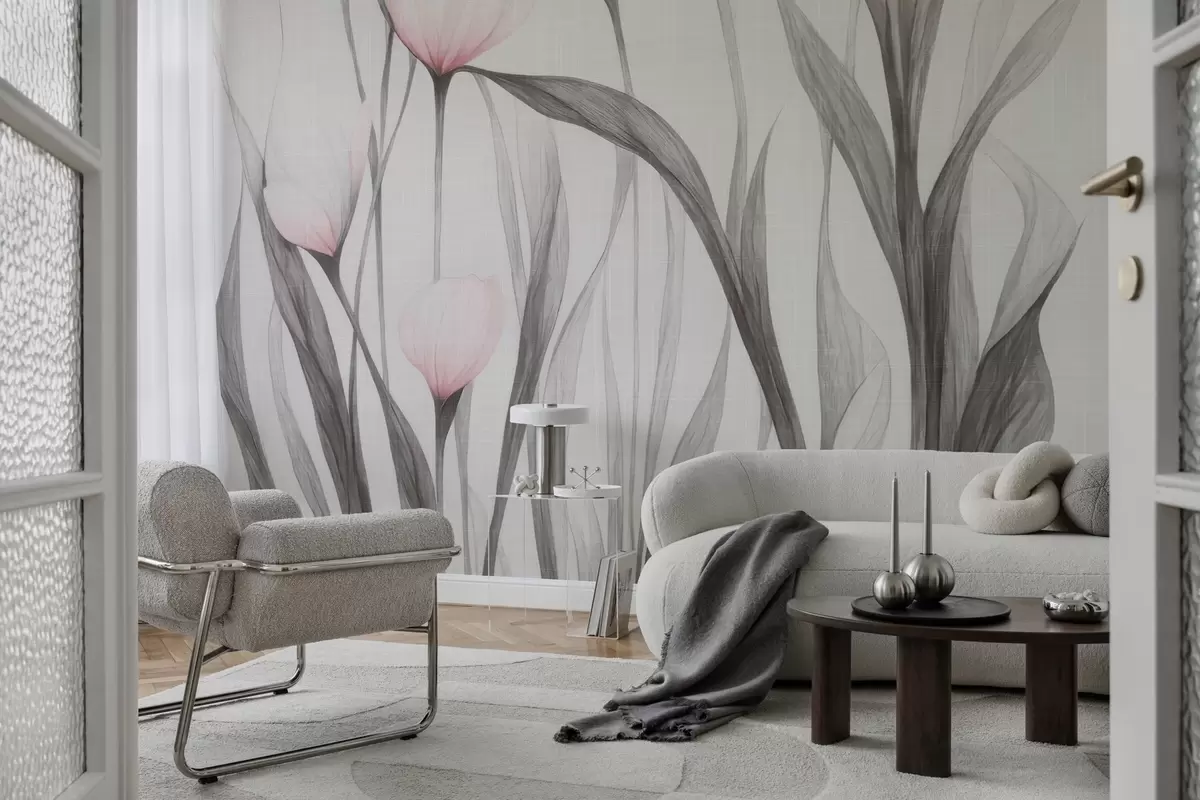 Fototapeta Kruche, półprzezroczyste tulipany w04831v1