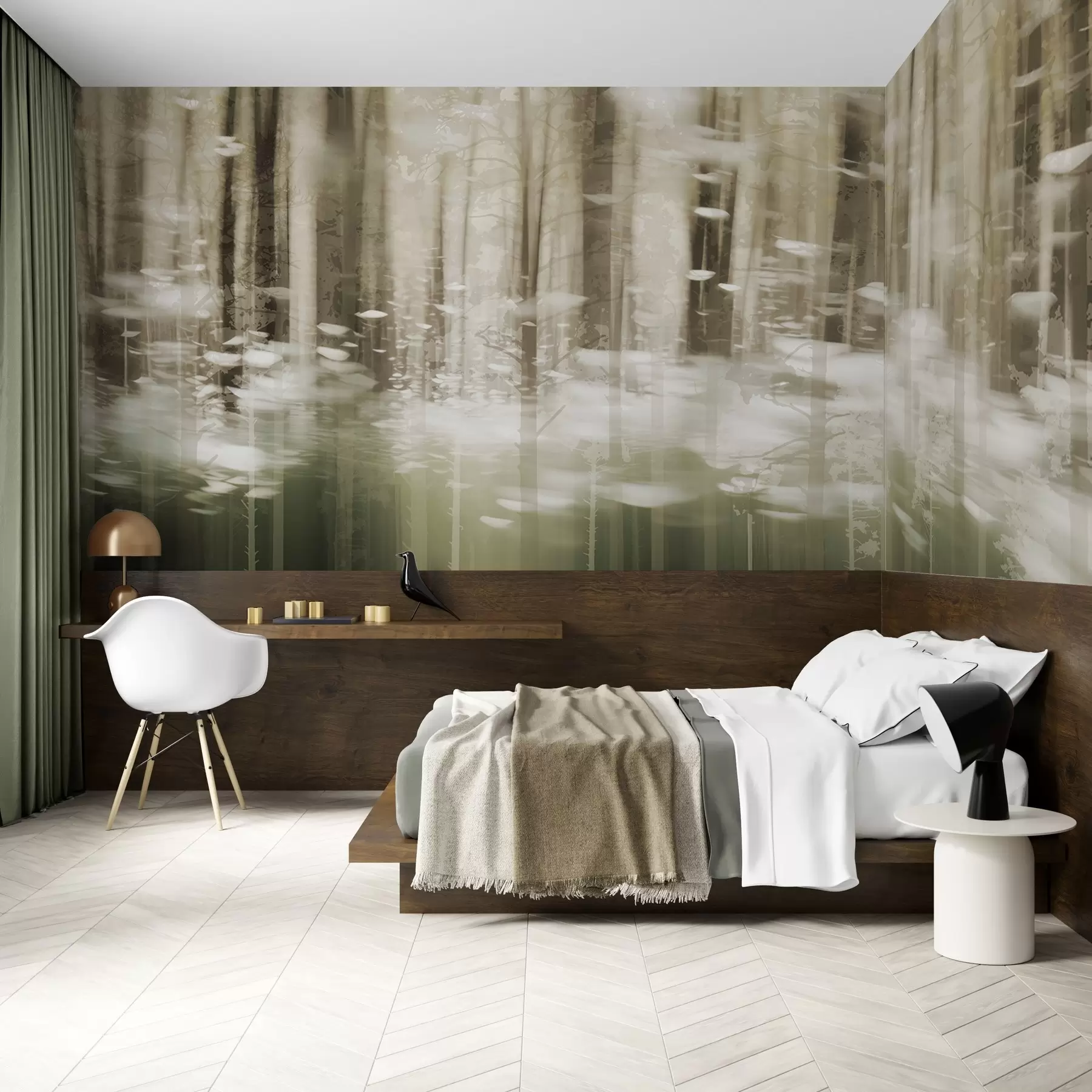 Fototapeta Stylizowane pnie drzew w pastelowych kolorach w04844 kup w Polsce - Uwalls.pl Fototapeta Stylizowane pnie drzew w pastelowych kolorach w04844