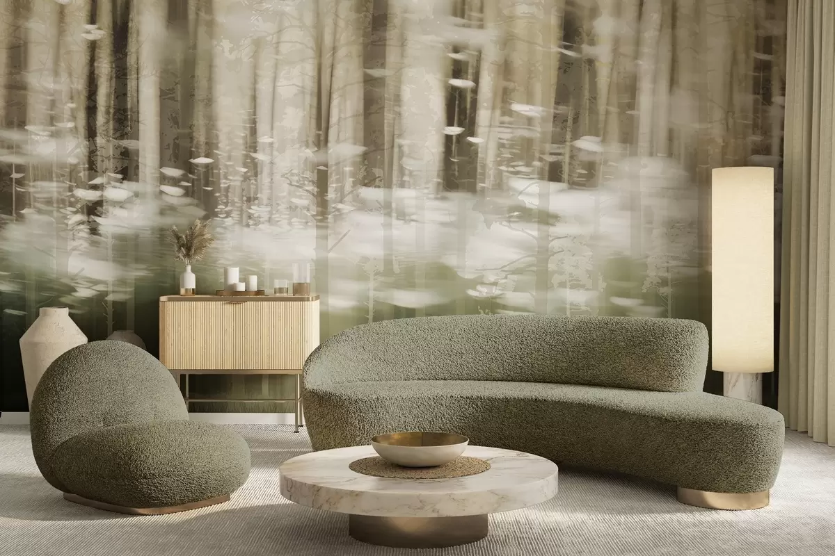 Fototapeta Stylizowane pnie drzew w pastelowych kolorach w04844 kup w Polsce - Uwalls.pl Fototapeta Stylizowane pnie drzew w pastelowych kolorach w04844