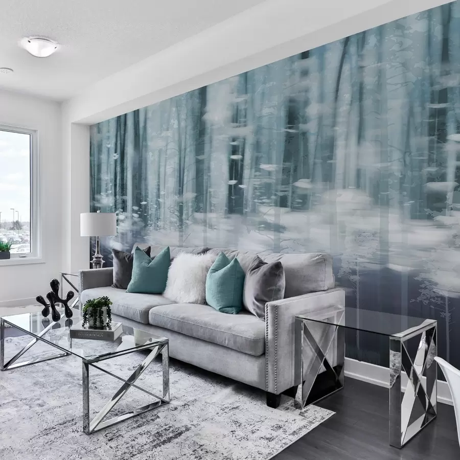 Fototapeta Stylizowane pnie drzew w pastelowych kolorach w04844v1