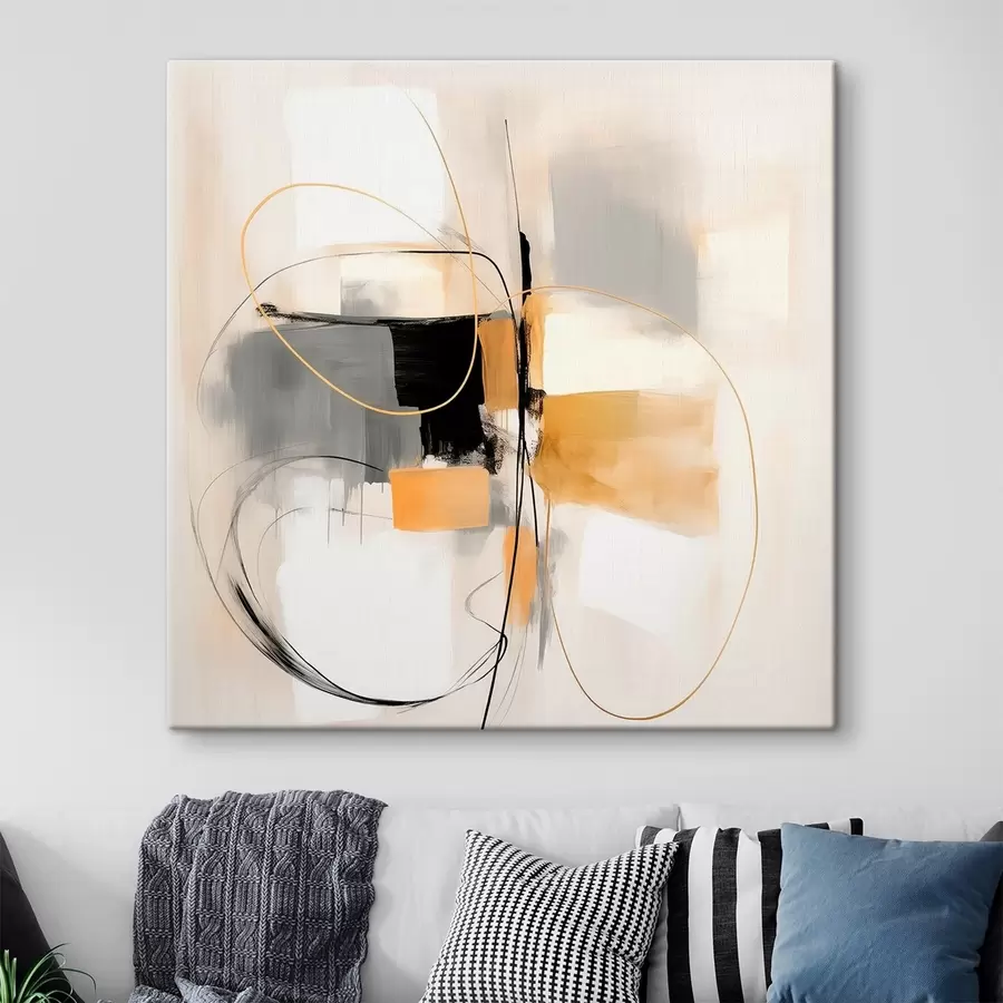 Obraz Abstrakcja, linie i formy w stylu olejnym s46322 kup w Polsce - Uwalls.pl Obraz Abstrakcja, linie i formy w stylu olejnym s46322