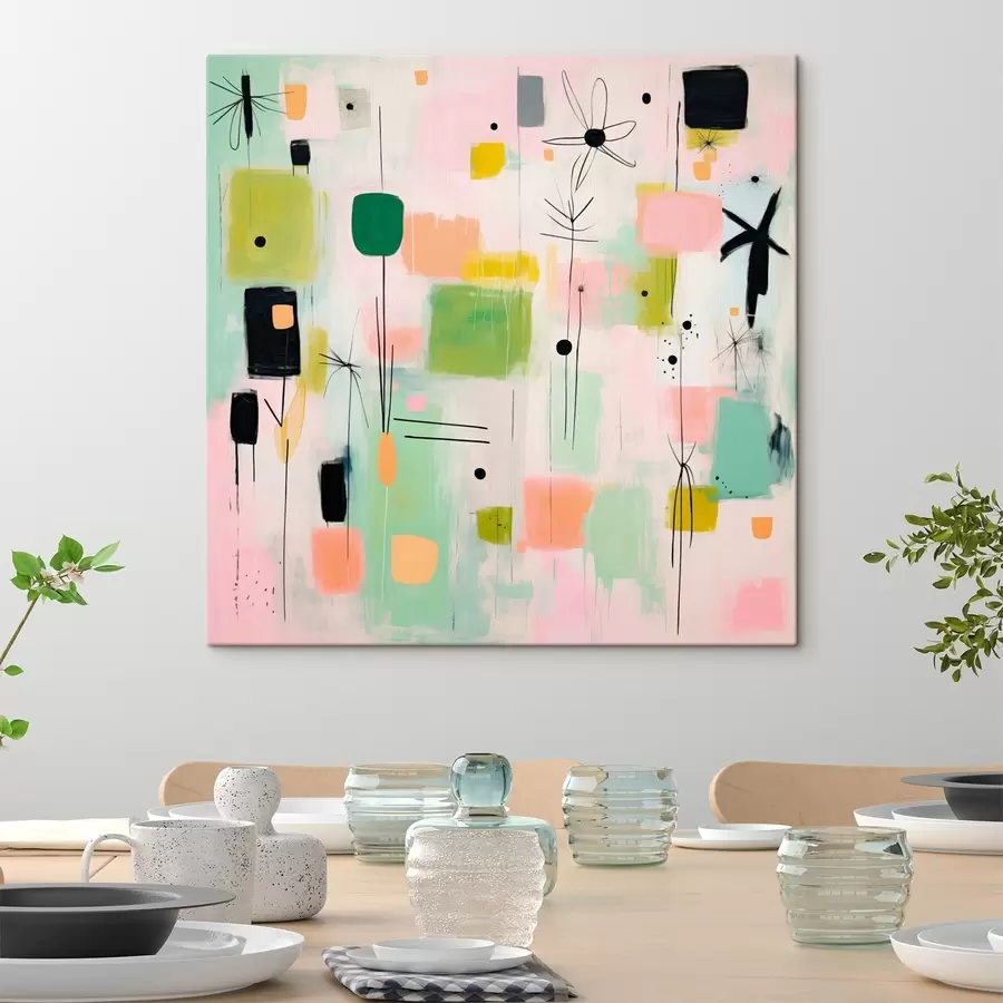 Obraz Abstrakcyjne kwiaty, lekka kompozycja w stylu olejnym s46325 kup w Polsce - Uwalls.pl Obraz Abstrakcyjne kwiaty, lekka kompozycja w stylu olejnym s46325