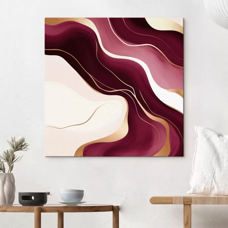 Obraz Gładkie kształty, paleta kolorów winogronowego i różowego s46330 kup w Polsce - Uwalls.pl Obraz Gładkie kształty, paleta kolorów winogronowego i różowego s46330