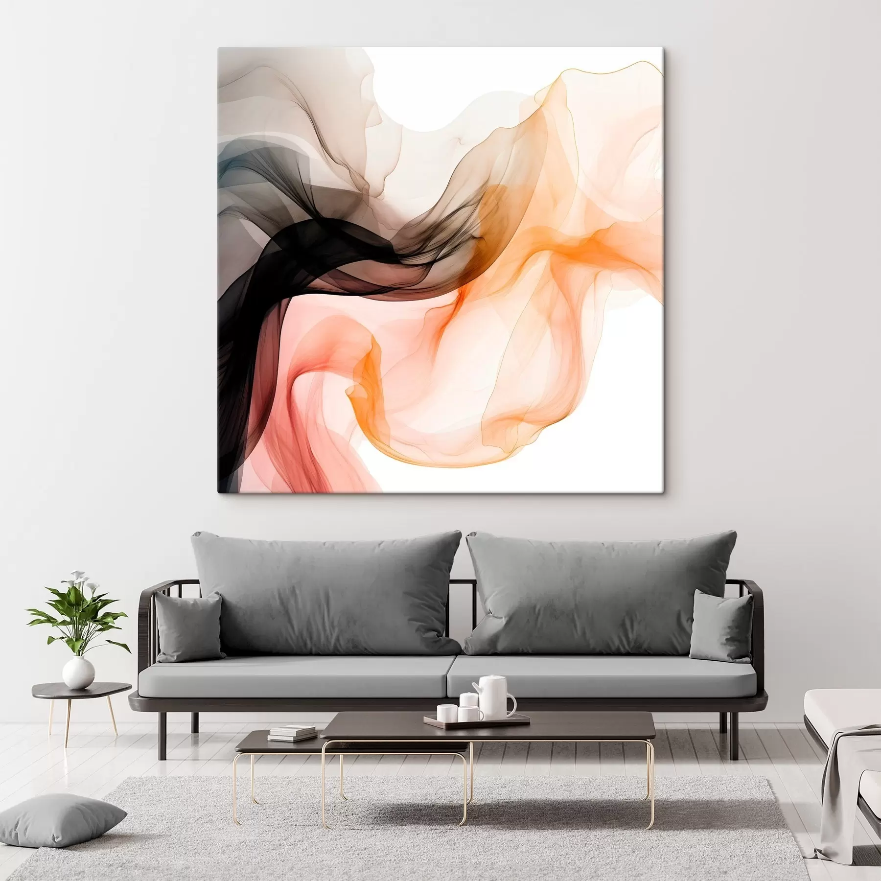 Obraz Przepływy powietrza, przejrzysta abstrakcja s46332