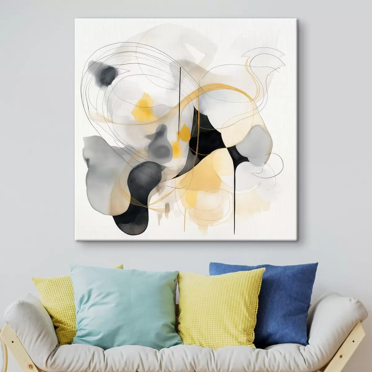 Obraz Chaotyczne linie i plamy w nowoczesnym stylu s46335