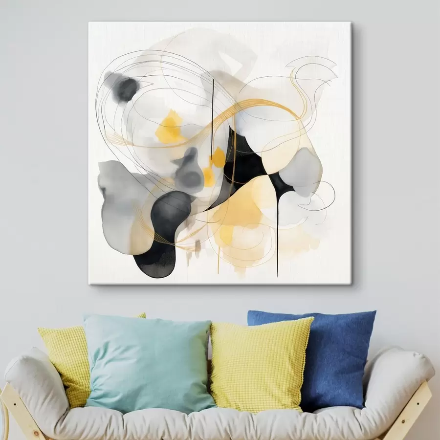 Obraz Chaotyczne linie i plamy w nowoczesnym stylu s46335 kup w Polsce - Uwalls.pl Obraz Chaotyczne linie i plamy w nowoczesnym stylu s46335