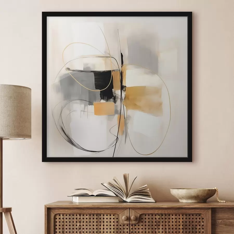 Fototapeta Abstrakcja, linie i formy w stylu olejnym f46322