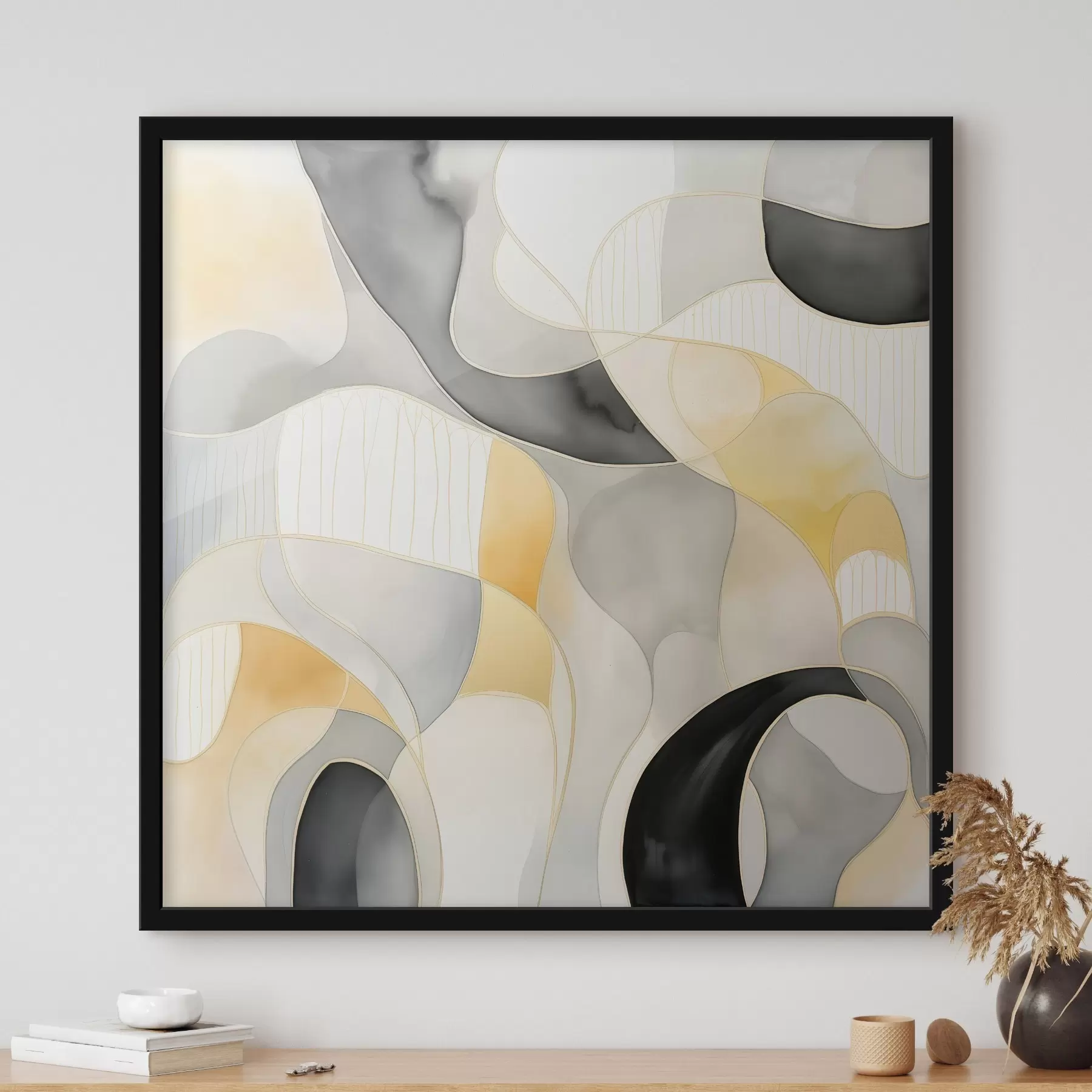 Fototapeta Faliste formy w stylu atramentu alkoholowego f46329