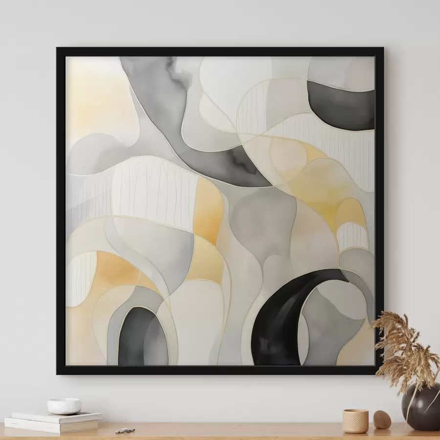 Fototapeta Faliste formy w stylu atramentu alkoholowego f46329