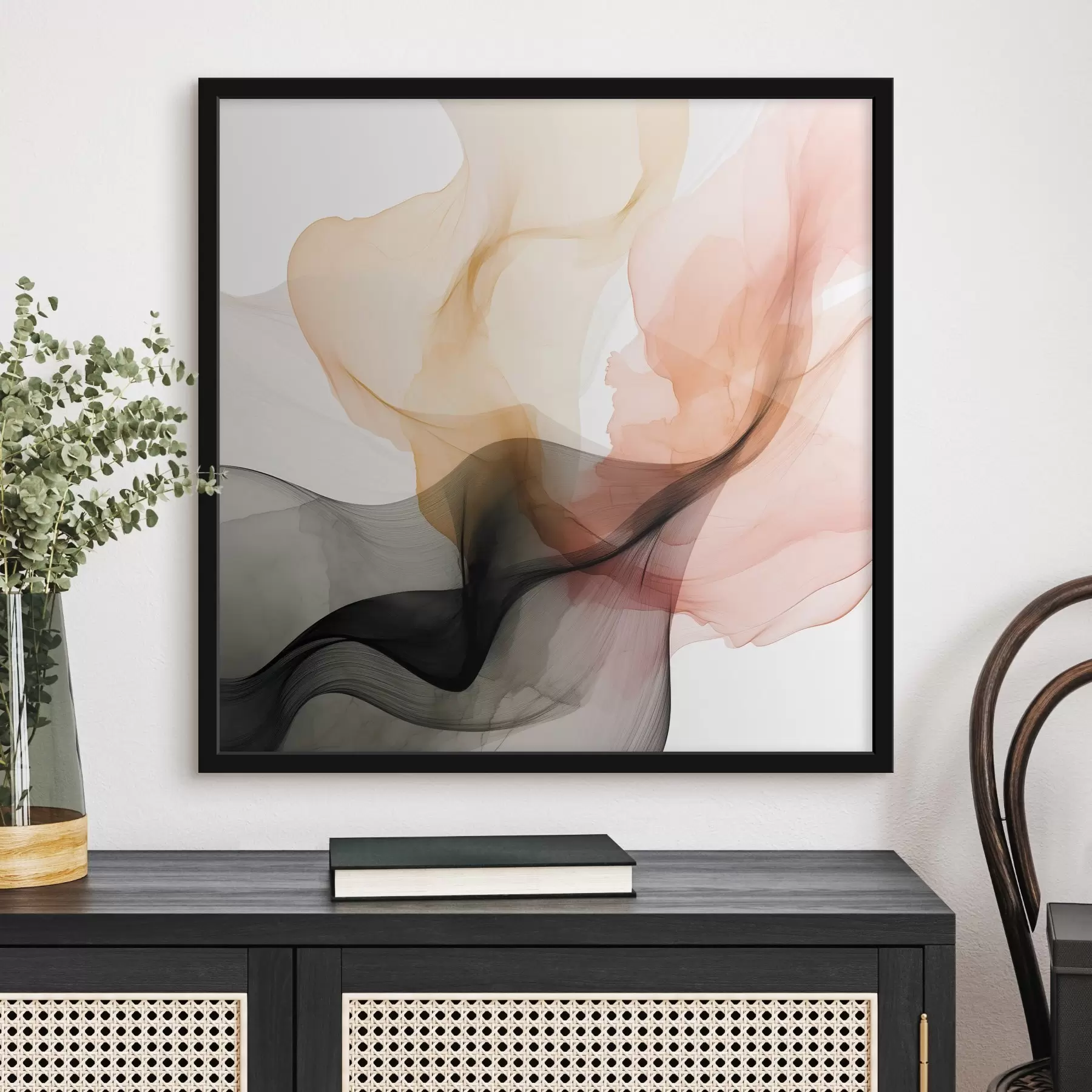 Fototapeta Koralowy i szary przepełniony delikatnym stylem f46333