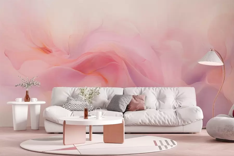 Fototapeta Marzycielska abstrakcyjna kompozycja w kolorach różowym i fioletowym w09523