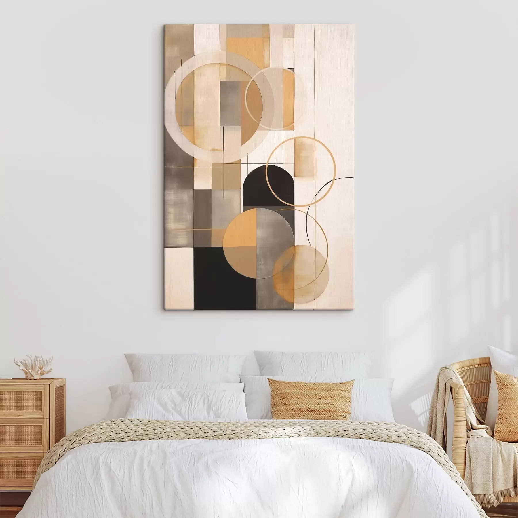 Obraz Abstrakcja geometryczna z okręgami s46359