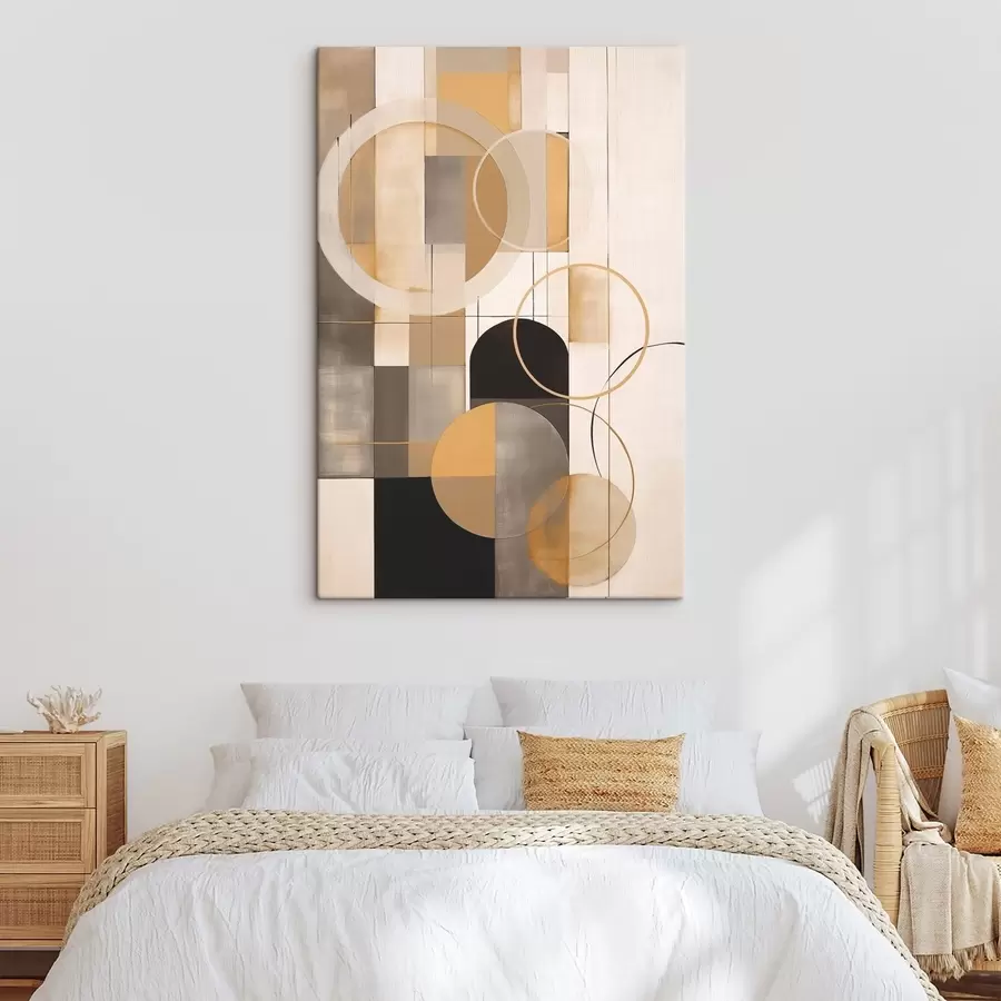 Obraz Abstrakcja geometryczna z okręgami s46359