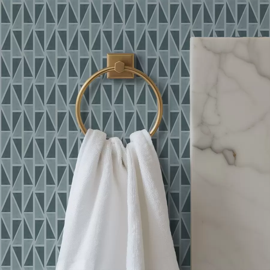 Fototapeta Szklana krata w kolorze turkusowym z ukośnymi wzmocnieniami a00902