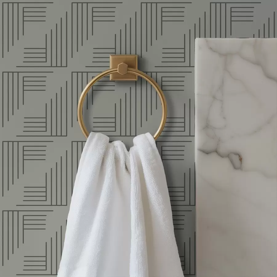 Fototapeta Liniowe narożniki tworzące kwadraty w kolorze ciepłej szarości a00907