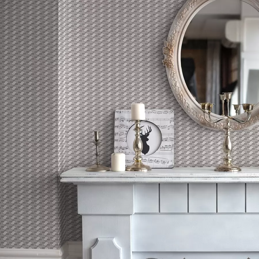 Fototapeta Modułowe płytki w kolorze fioletowym z połączonymi półokręgami a00915