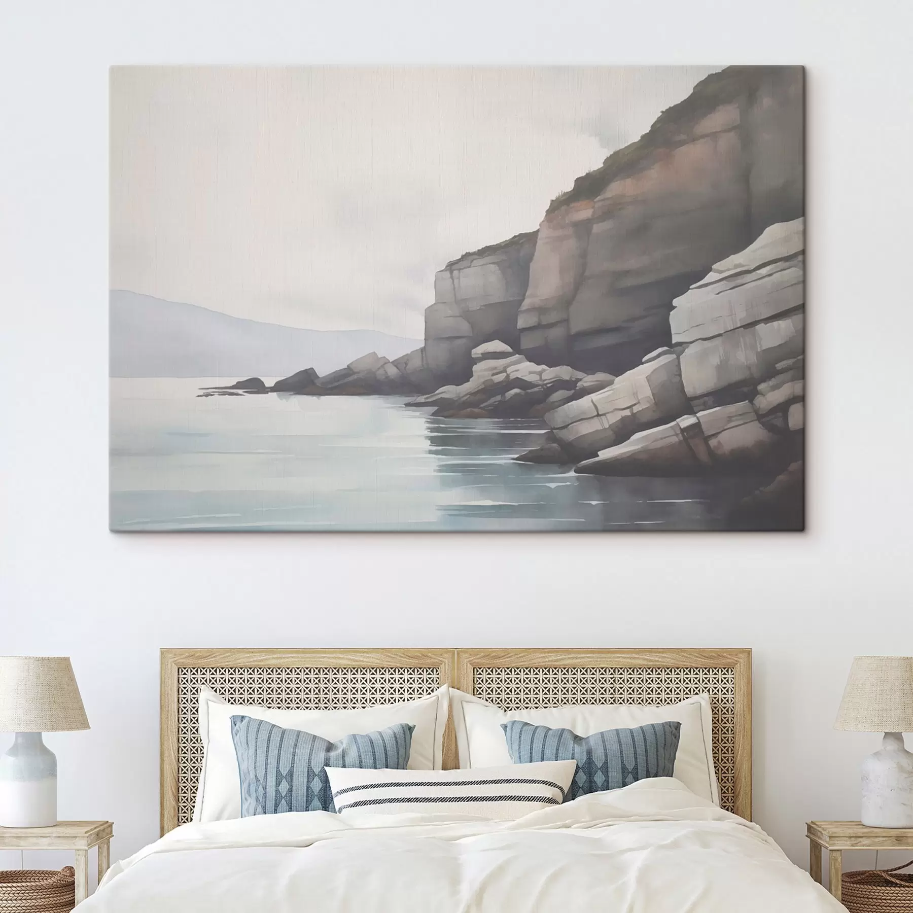 Obraz Skaliste wybrzeże we mgle s46464