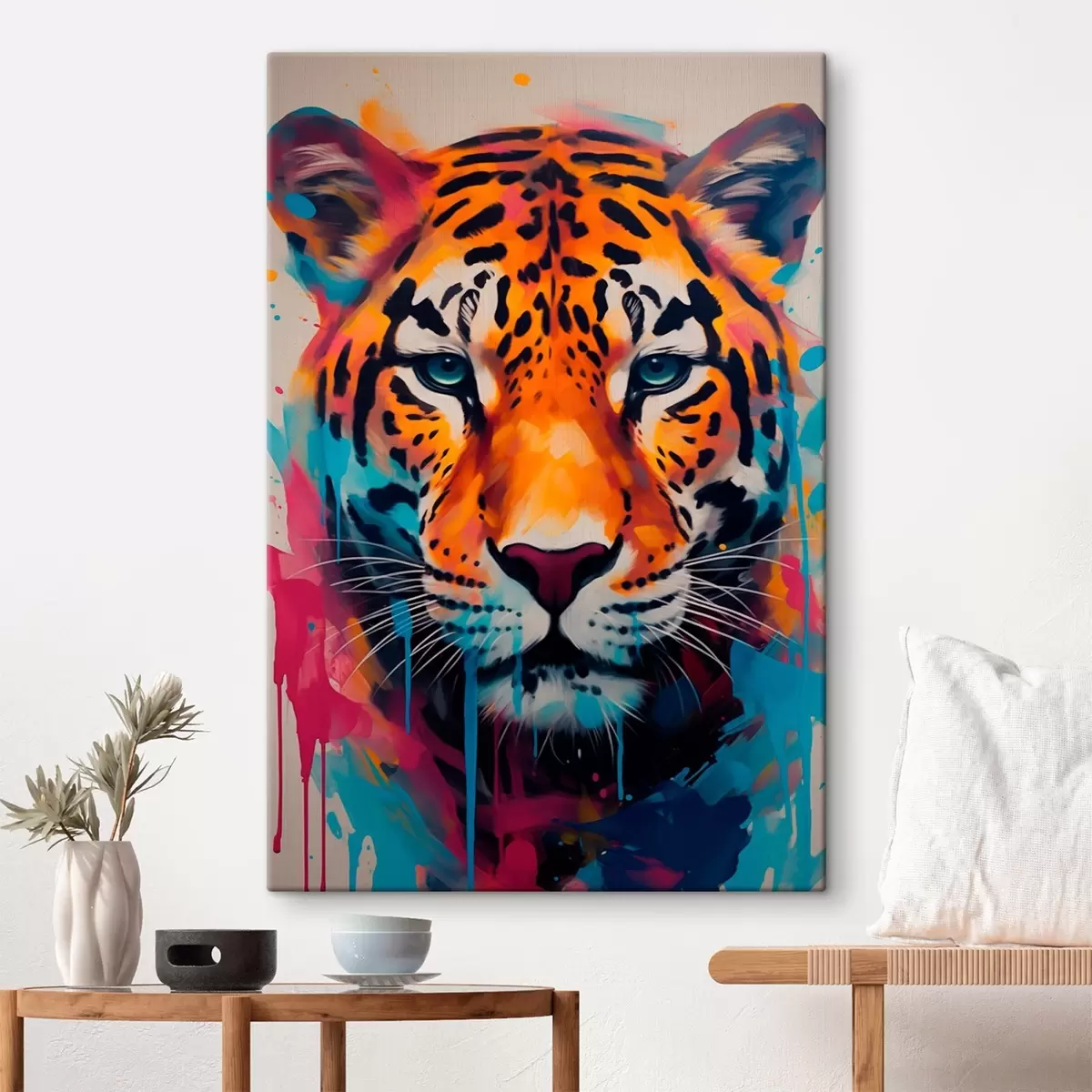 Obraz Jaguar w stylu sztuki ulicznej s46476