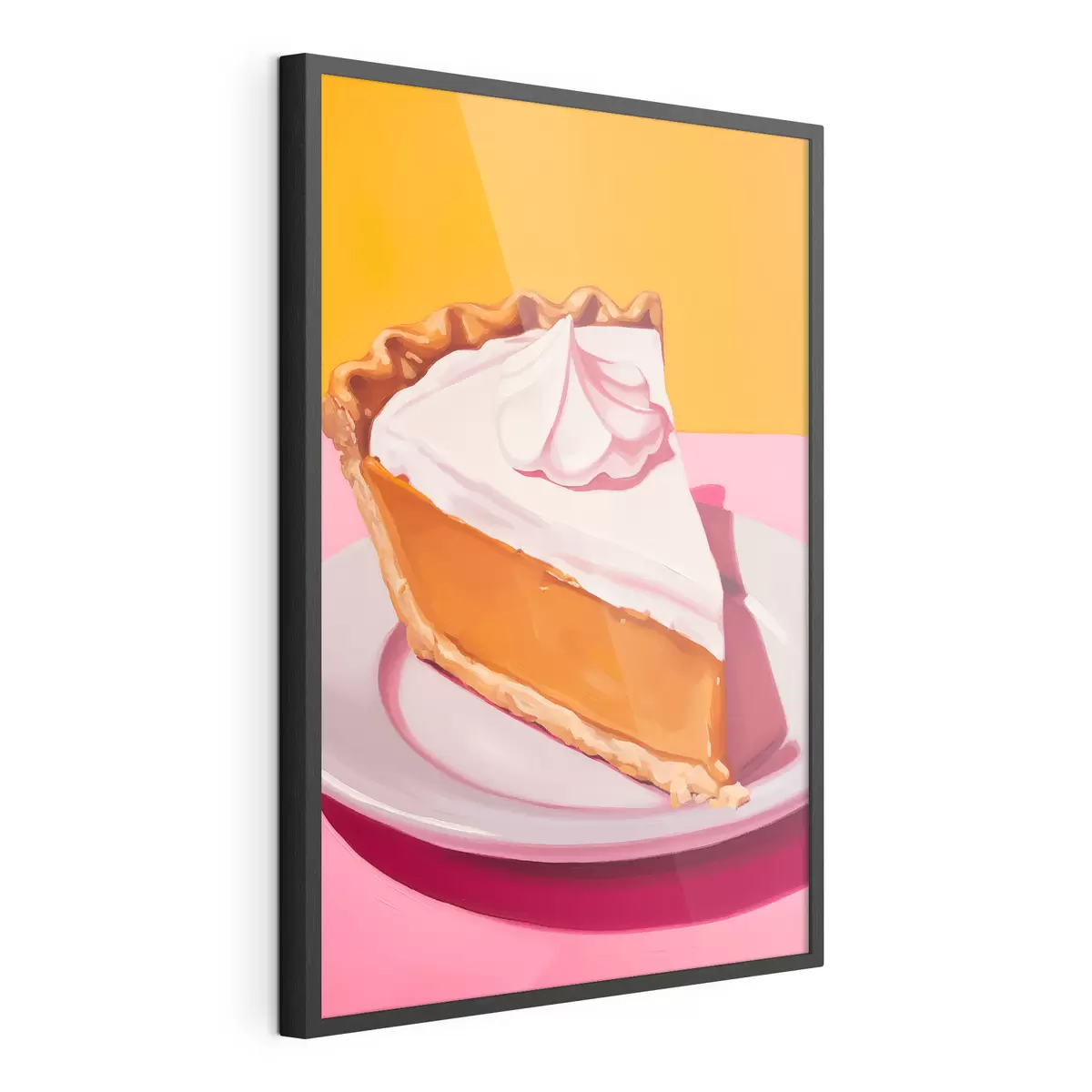 Plakat Kawałek ciasta dyniowego. Ilustracja w stylu pop art f46462
