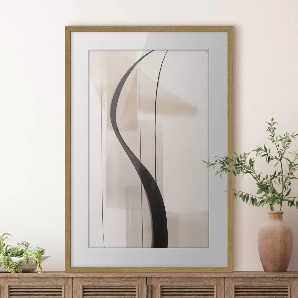 Plakat Elegancka kaligrafia. Abstrakcja f46469