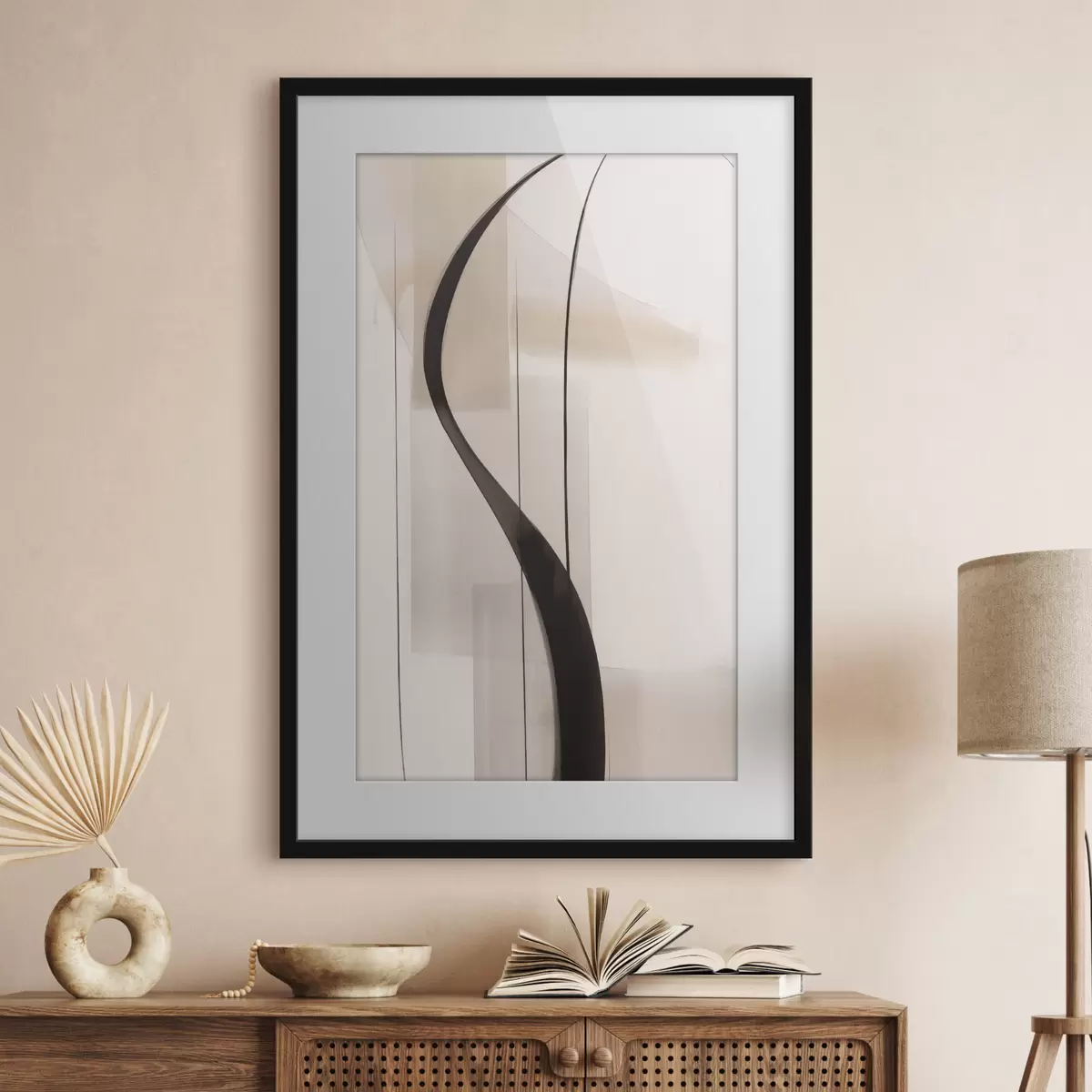 Plakat Elegancka kaligrafia. Abstrakcja f46469