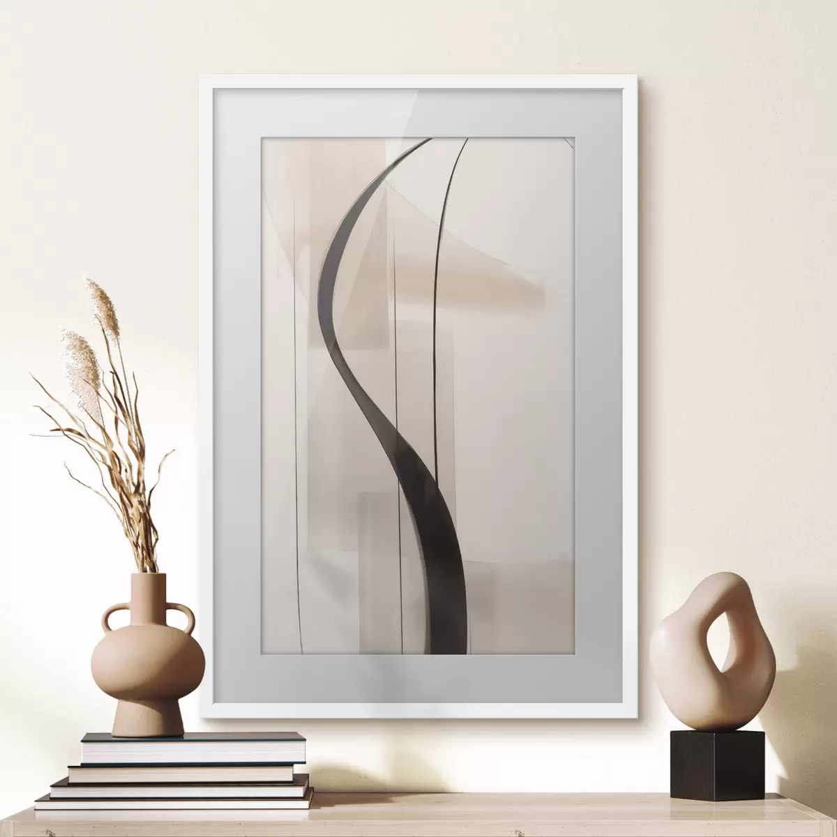 Plakat Elegancka kaligrafia. Abstrakcja f46469